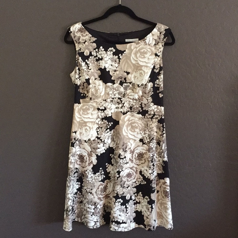 Black and White Dressbarn Floral Dress